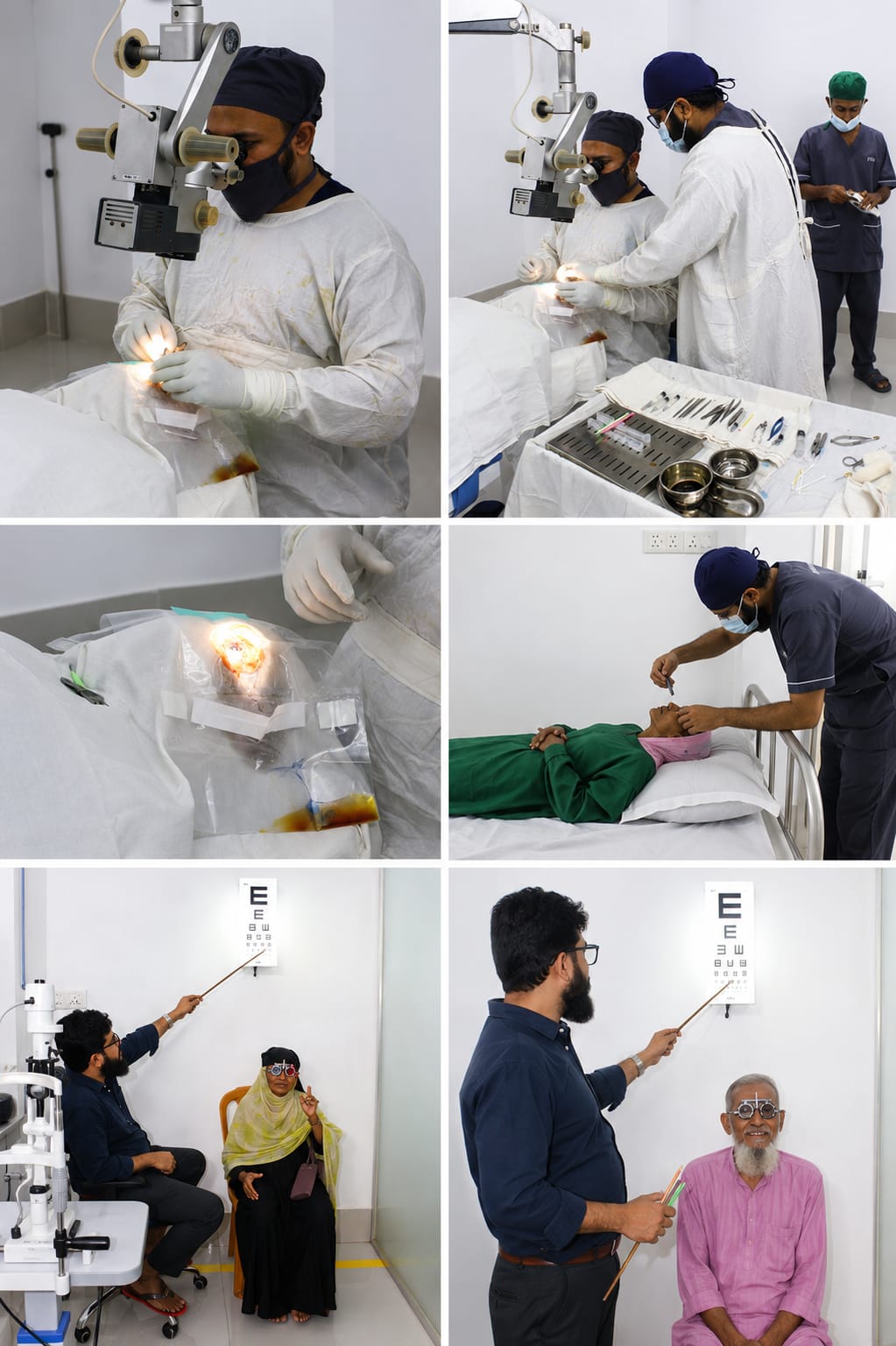 Patient eye care activity at Amtali Modern Eye Hospital